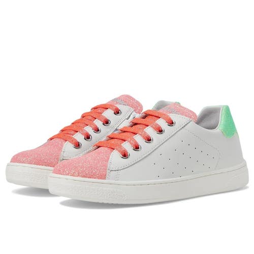 Naturino Hasselt 2 Zip Sneaker Kids US 11 White Pink leather Casual Shoes NCZ350
