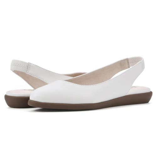 Cliffs by White Mountain Memory Flats Women's 8 B White Slip On Slingback NCZ303