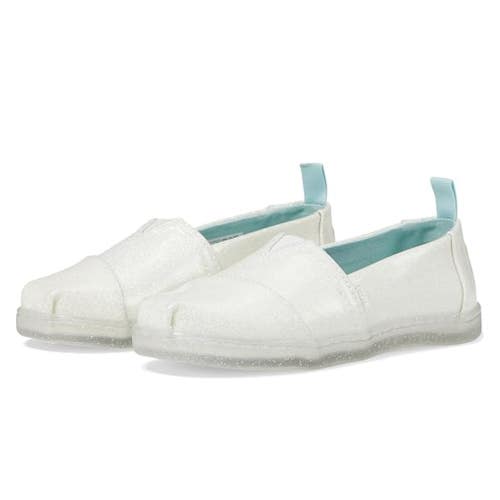 Toms Alpargata 10020624 Kids 4.5Y M White Canvas Slip On Espadrille Shoes NCZ322