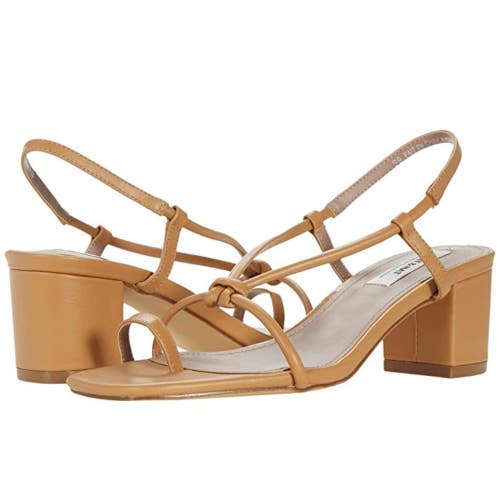 Matt & Nat Amavi Sandals Women's 7 M Brown Slip On Square Toe Block Heel NCZ327