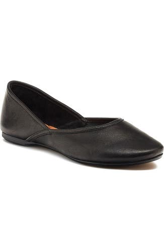 Kelsi Dagger Brooklyn Painter Flats Women's US 5.5M Black Leather Slip On NCZ324