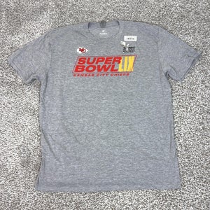 Kansas City Chiefs Shirt Mens 2XL Gray NFL Football Super Bowl LIX Fanatics