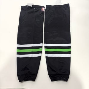 Used Once Black, Green, and White Chicago Steel Tidal Wave Hockey Socks - Large