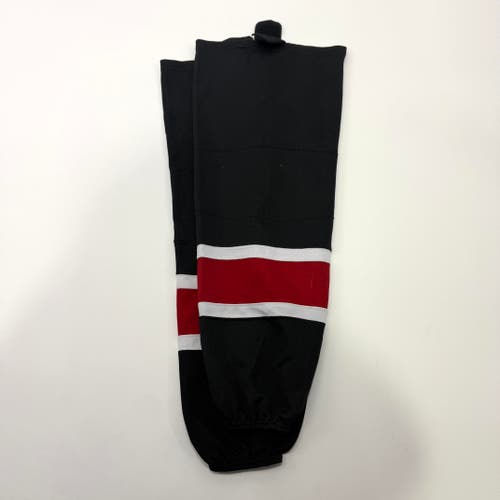 Black Game Used Chicago Steel Game Hockey Socks - Large