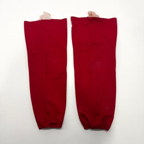 Used Red Practice Socks with Velcro - Senior Large