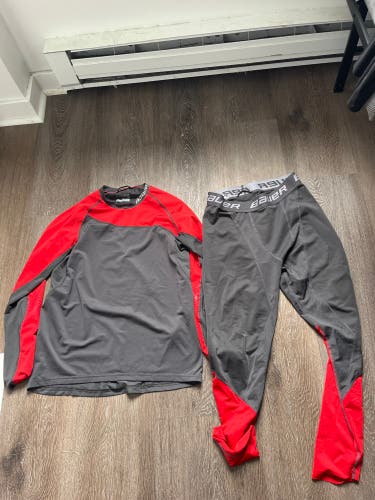 Gray Small / Medium Men's Bauer Compression (Used)