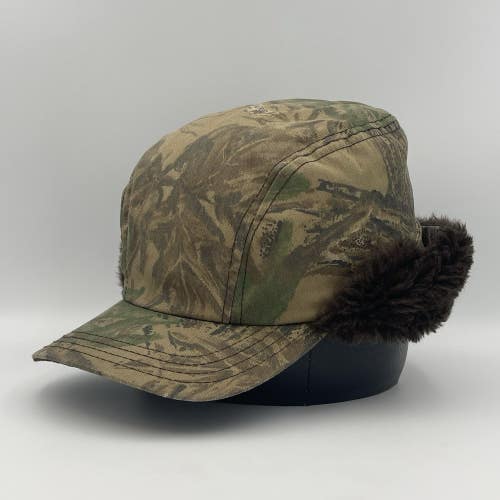 Vintage Realtree Camo Trapper Hat Thinsulate Ear Flaps USA Made Size Large O