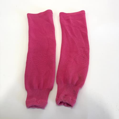 Used Once Pink Knit Hockey Socks - Senior Large