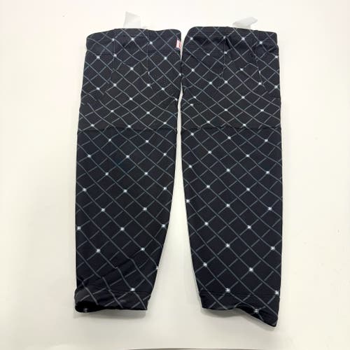 Used Once Black Chicago Steel Hockey Socks - Senior Large
