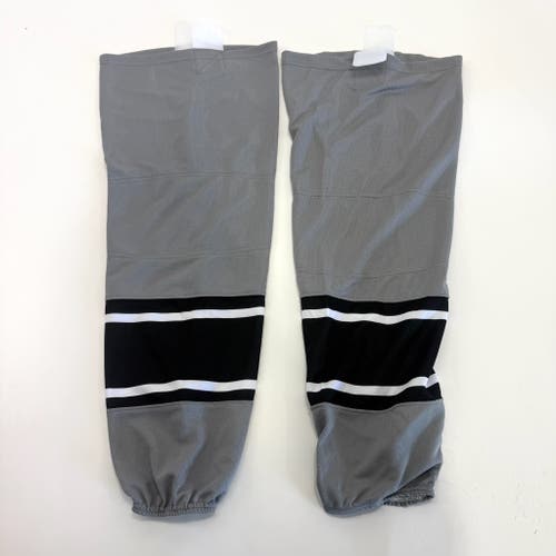 Used Black and Grey Chicago Steel Alternate Hockey Socks - Senior Large