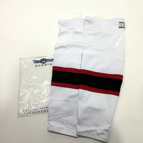 Brand New White Tidal Wave Chicago Steel Game Socks - Senior Large