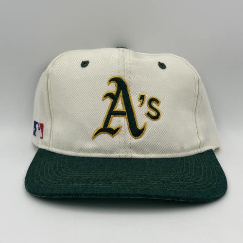 Vintage Sports Specialties Oakland As Hat Snapback Plain Logo Black Dome MLB