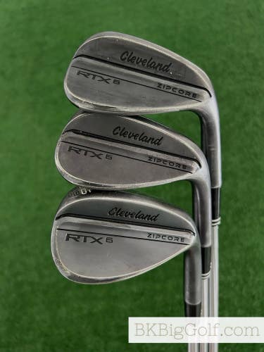 Cleveland RTX6 Black 3 Wedge Set (48, 52, & 56 Degrees)
