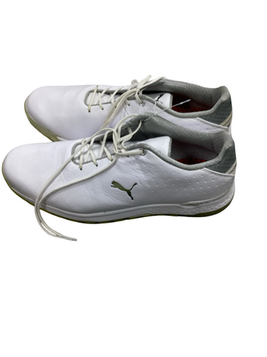 Used Puma Mens Golf Shoes White Senior 9.5 11613-S000180158