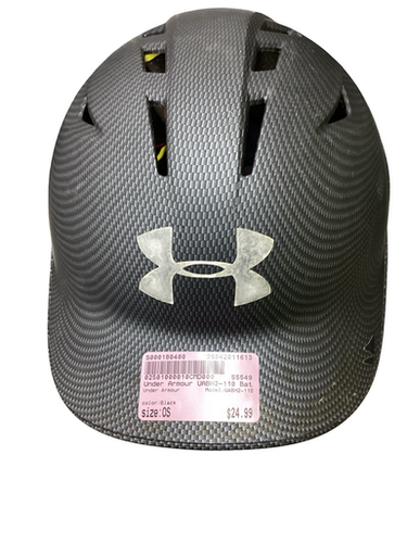 Used Under Armour UABH2-110 Batting Helmet No Mask Black One Size 11613-S000180400