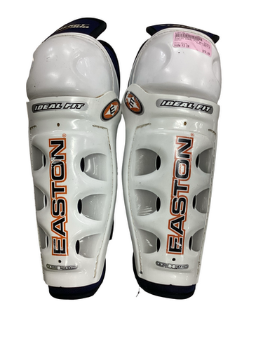 Used Easton IDEAL FIT Senior Shin Guards White 12" 11613-S000180199