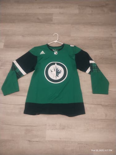 Adidas Primegreen Winnipeg Jets St. Patrick’s Day Hockey Jersey Size 42