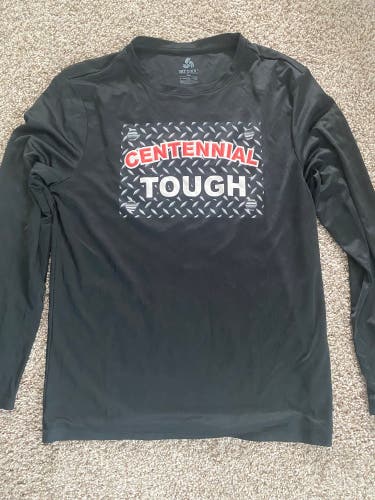 Merritt Centennials team issued black warm-up long sleeve shirt