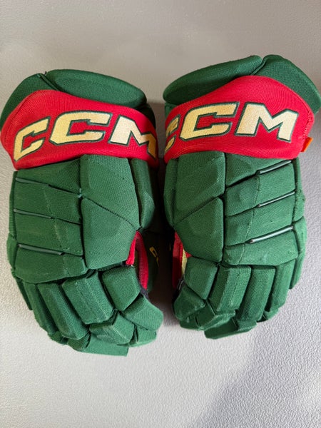 CCM JetSpeed FT1 Pro Stock Hockey Gloves 14” Green WILD 4994