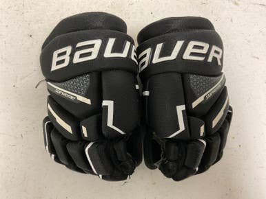 Used Bauer SUPREME MACH Youth Gloves Black And Yellow 9" 11855-S000201865