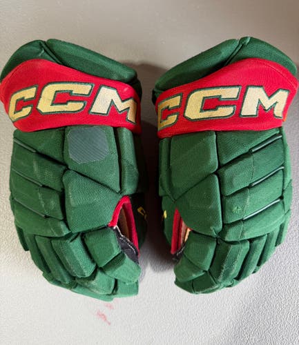CCM JetSpeed FT1 Pro Stock Hockey Gloves 13” Green WILD 4906