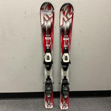 Used K2 AMP STRIKE Boys DH Ski/Binding White And Red 100 cm 11855-S000201851
