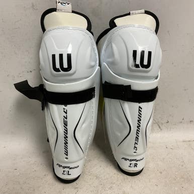 Used WinnWell AMP 500 Youth Shin Guards White 8" 11855-S000201831