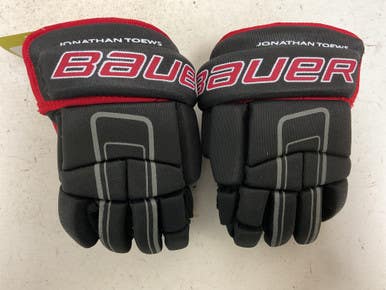 Used Bauer JT19 PRO Youth Gloves Black And Wine Red 9" 11855-S000201808