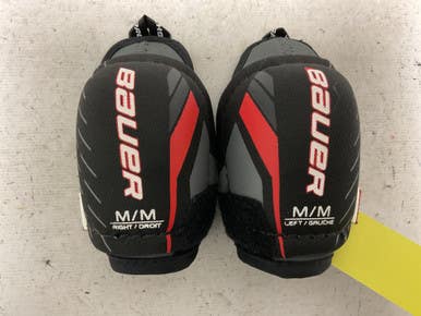 Used Bauer LIL SPORT Youth Elbow Pads Black And Red MD 11855-S000201767
