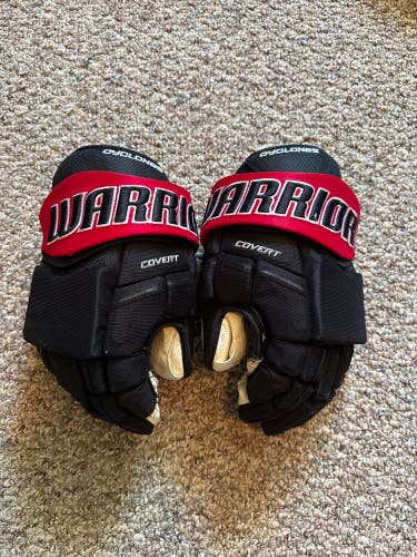 Warrior Covert Cincinnati Cyclones Pro Gloves 14" Pro Stock (Used)
