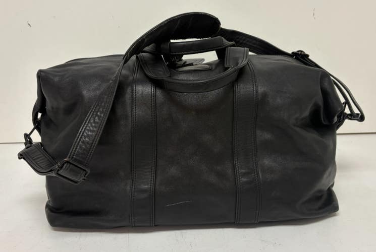 TUMI 964D3 Black Leather Duffel Bag ~9" x 13" x 18.5" EXCELLENT Fast Shipping