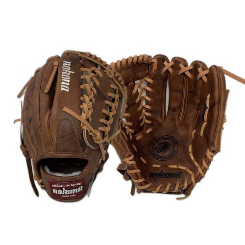 Nokona Walnut 12.5 inch Outfield Baseball Glove Made in USA Right Hand Throw