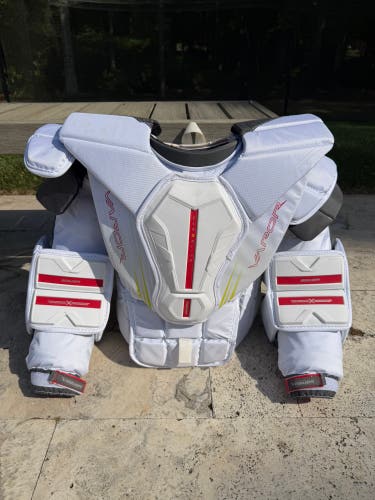 Medium Bauer Vapor Hyperlite 2 Goalie Chest Protector WHITE CUSTOM (New)