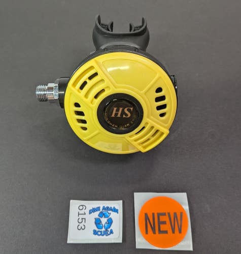 NEW HS Octo, Octopus 2nd Stage Regulator Backup Alternate Scuba Dive Yellow