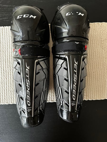 Senior CCM JetSpeed FT350 15" Shin Pads (Used)