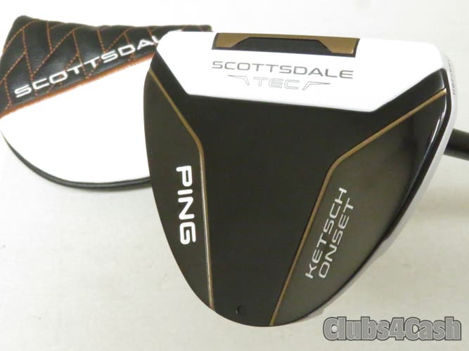 PING Scottsdale TEC Ketsch Onset Putter Mallet Black Dot 35" +Cover .. Shop Wear