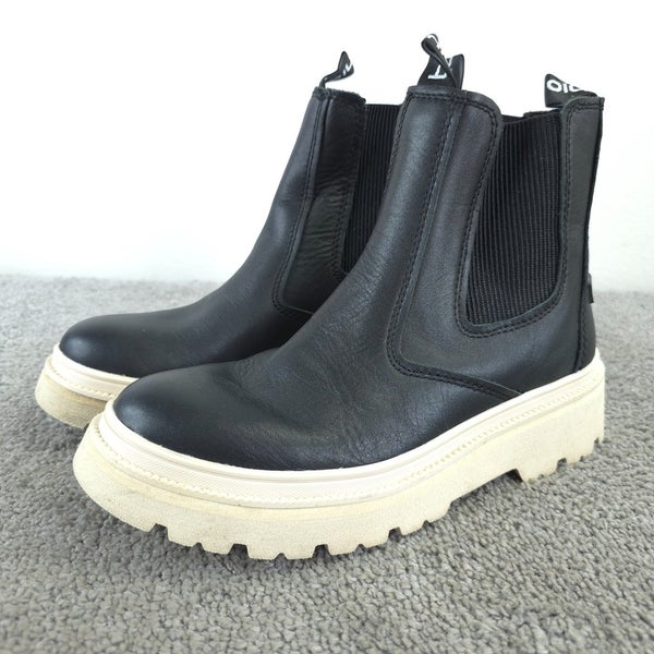 BIONICA Boot Drina Waterproof Womens 8 Chelsea Black Leather Bionico Platform