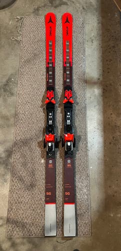 Like New Atomic Redster SG 185 cm Racing Skis With Bindings Max Din 16 (Used)
