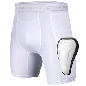 New Take-Out Sliding Short w/ Cup Yth Wht Lg 11855-CHPBPS19CYWL