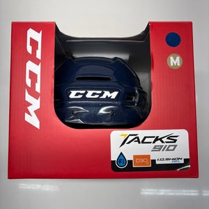 New!! CCM Tacks 910 Helmet Medium Navy Blue