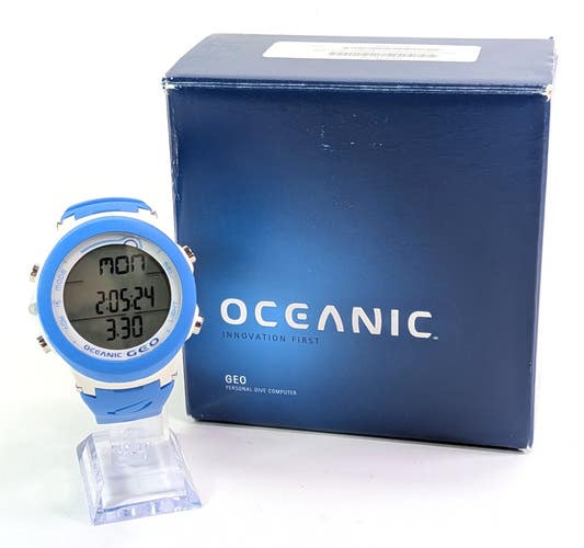 Oceanic Geo Wrist Watch Scuba Dive Computer Air & Nitrox, Backlit Blue EXCELLENT