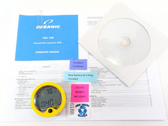 Oceanic Veo 100 Scuba Dive Computer Puck Module Diving Veo100              #6188