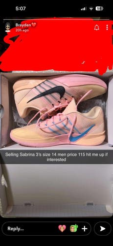 Men's Nike Sabrina 1 Shoes (New)