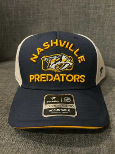Nashville Predators NHL Fanatics Authentic Pro Adjustable Hat One Size