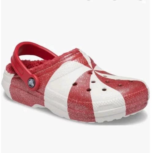 Crocs Classic Lined Holiday 209299-119 Clog Toddler 9 White Casual Shoes JAX1184