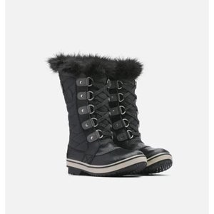 Sorel Tofino II 1690541-010 Kids 5 Black Faux Fur Waterproof Winter Boot RHS8101