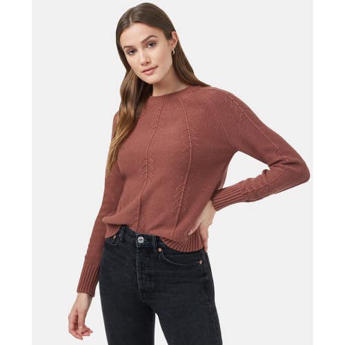 Tentree Highline Sweater Women Large Red 100% Organic Cotton Tree Stitch DSGL958