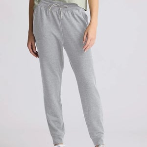 Free Fly Bamboo Jogger Womens Medium Light Gray Fleece Drawstring Waist DSGL1080