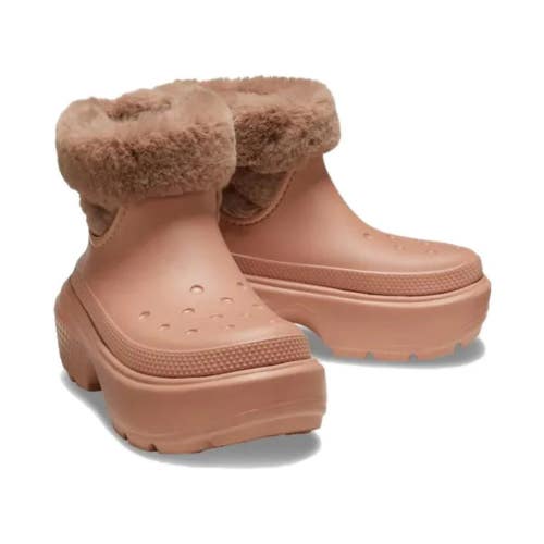 Crocs Stomp Lined 208718-2CC Boots Men's US 12 Cork Lug Sole Platform JAX1196