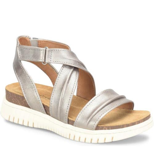 Comfortiva Calvina CT0042308 Sandals Womens US 9 Pewter Leather Strappy Hawk2706